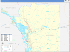 La Crosse County, WI Digital Map Basic Style